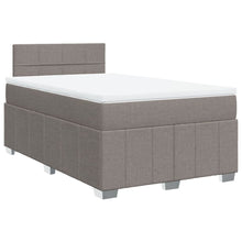Boxspring met matras stof taupe 120x200 cm