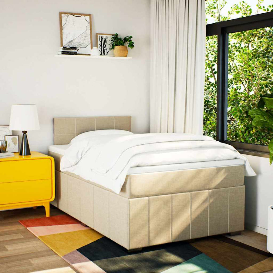 Boxspring Met Matras Stof Kleurig 120 x 200 cm