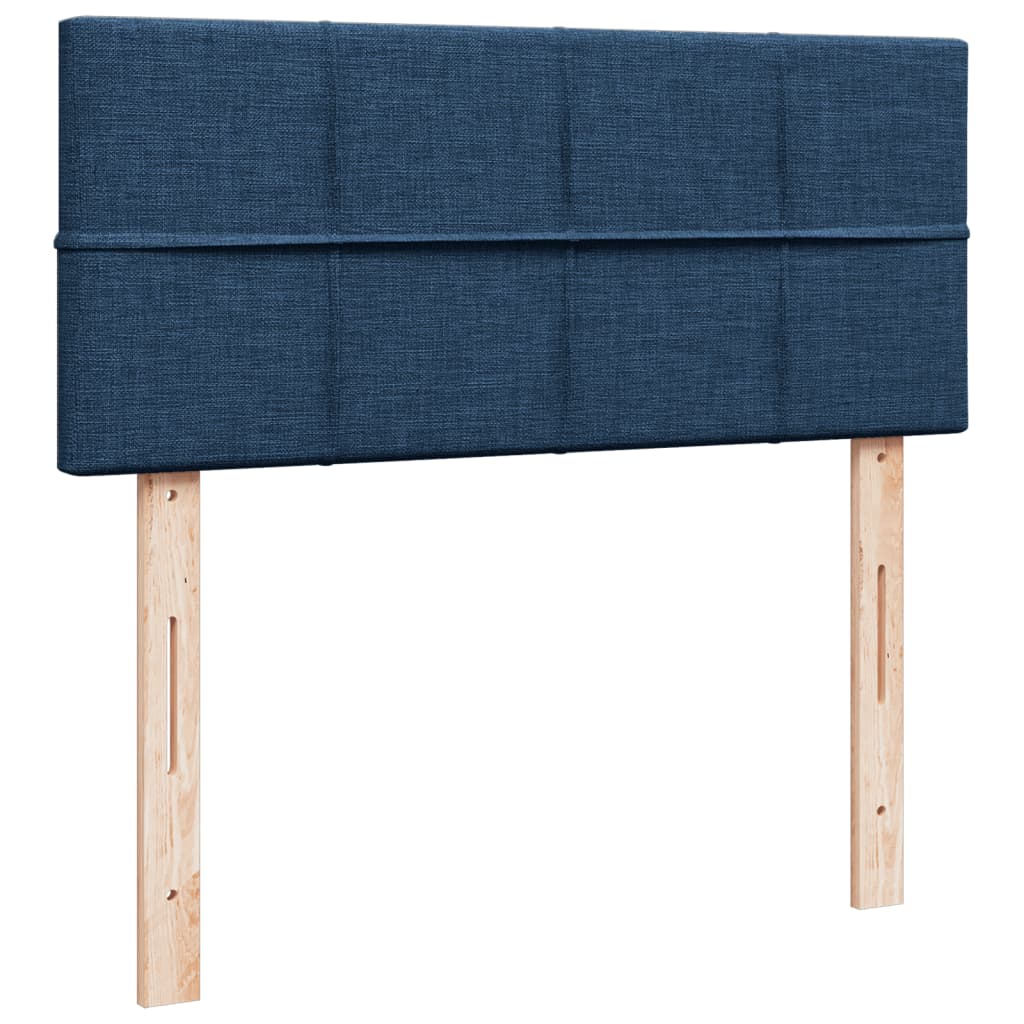 Boxspring met matras stof blauw 120x200 cm