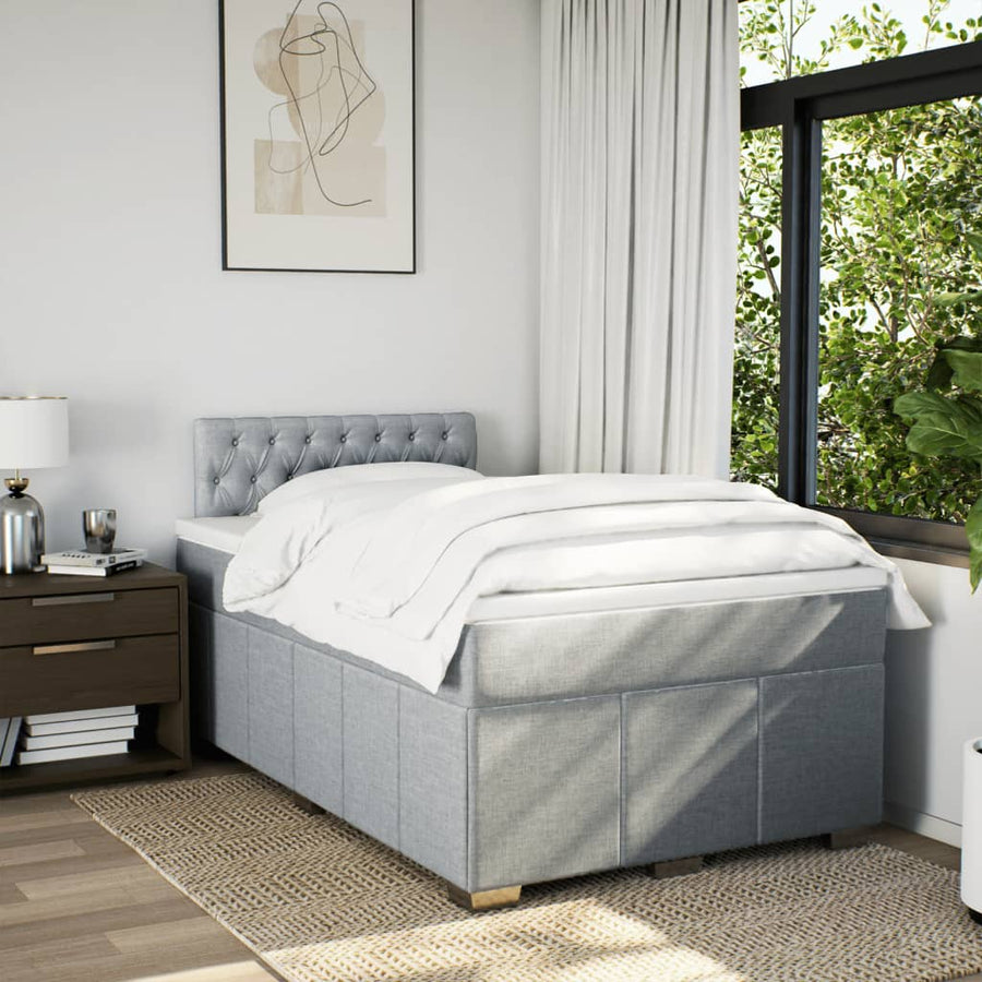 Boxspring Met Matras Stof 120 x 200 cm