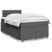 Boxspring met matras 120x200 cm donkergrijs