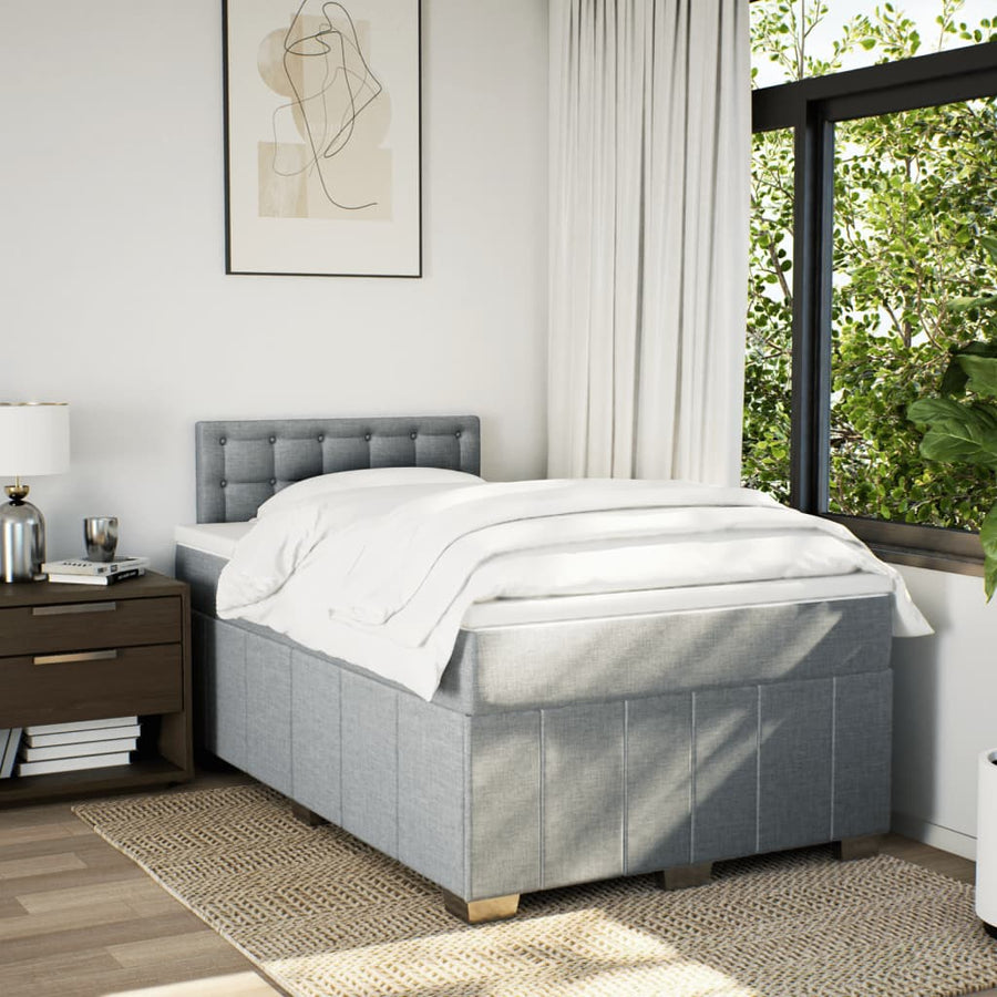 Boxspring Met Matras Stof 120 x 200 cm