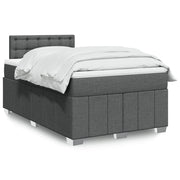 Boxspring met matras 120x200 cm donkergrijs