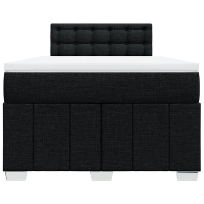 Boxspring met matras stof zwart 120x200 cm