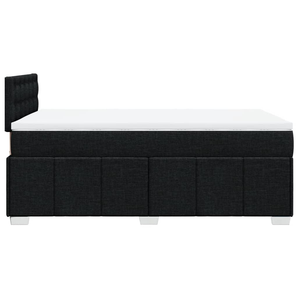 Boxspring met matras stof zwart 120x200 cm