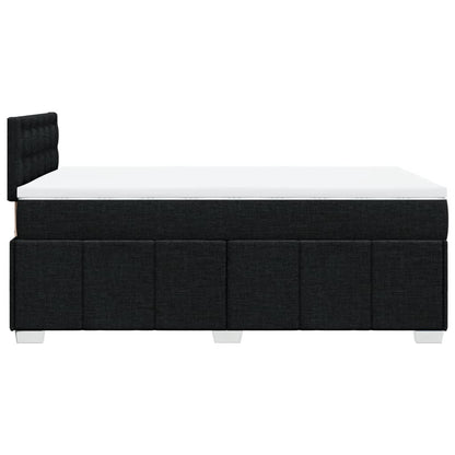 Boxspring met matras stof zwart 120x200 cm