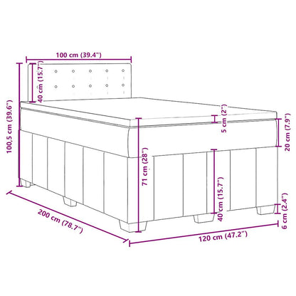 Boxspring Met Matras Stof 120 x 200 cm