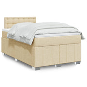 Boxspring met matras 120x200 cm crèmekleurig