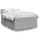 Boxspring met matras 140x190 cm grijs