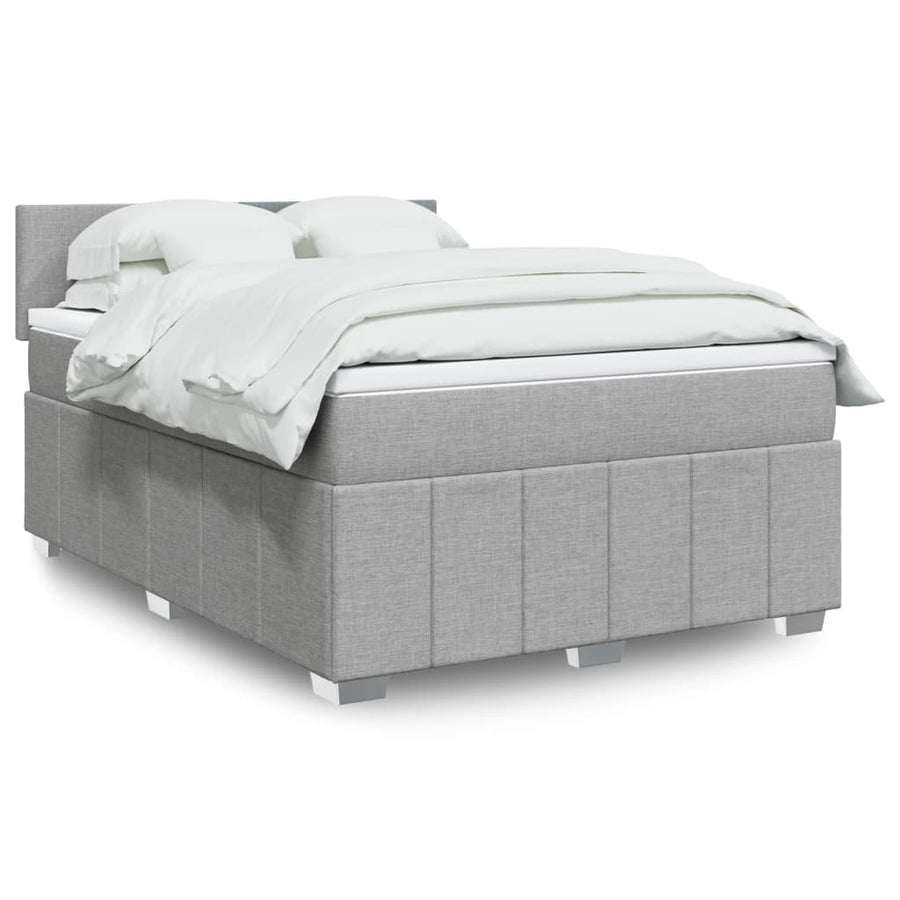 Boxspring Met Matras Stof 140 x 190 cm