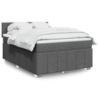 Boxspring met matras 140x190 cm grijs