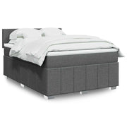 Boxspring met matras 140x190 cm grijs