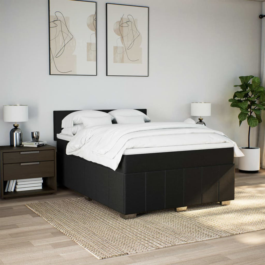 Boxspring Met Matras Stof 140 x 190 cm