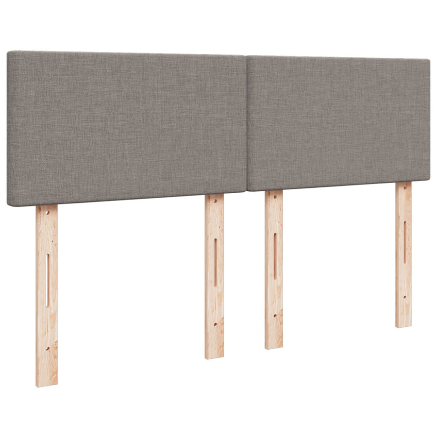 Boxspring met matras stof taupe 140x190 cm