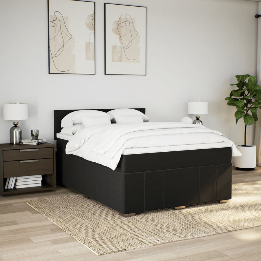 Boxspring Met Matras Stof 140 x 190 cm