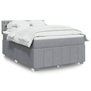 Boxspring met matras 140x190 cm grijs