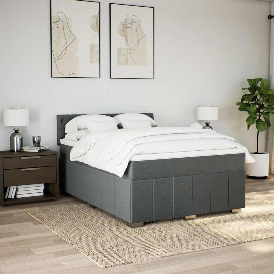 Boxspring Met Matras Stof 140 x 190 cm