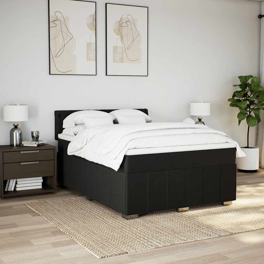 Boxspring Met Matras Stof 140 x 190 cm