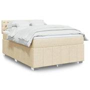 Boxspring met matras crèmekleurig 140x190 cm