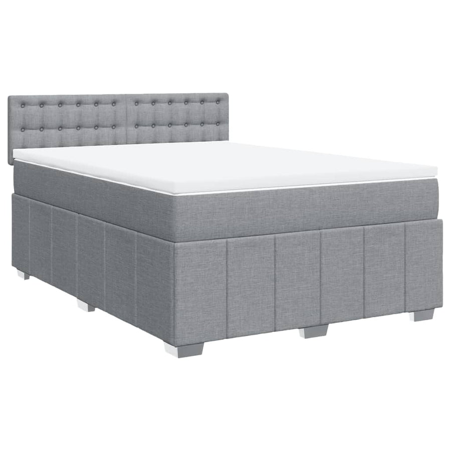 Boxspring Met Matras Stof 140 x 190 cm
