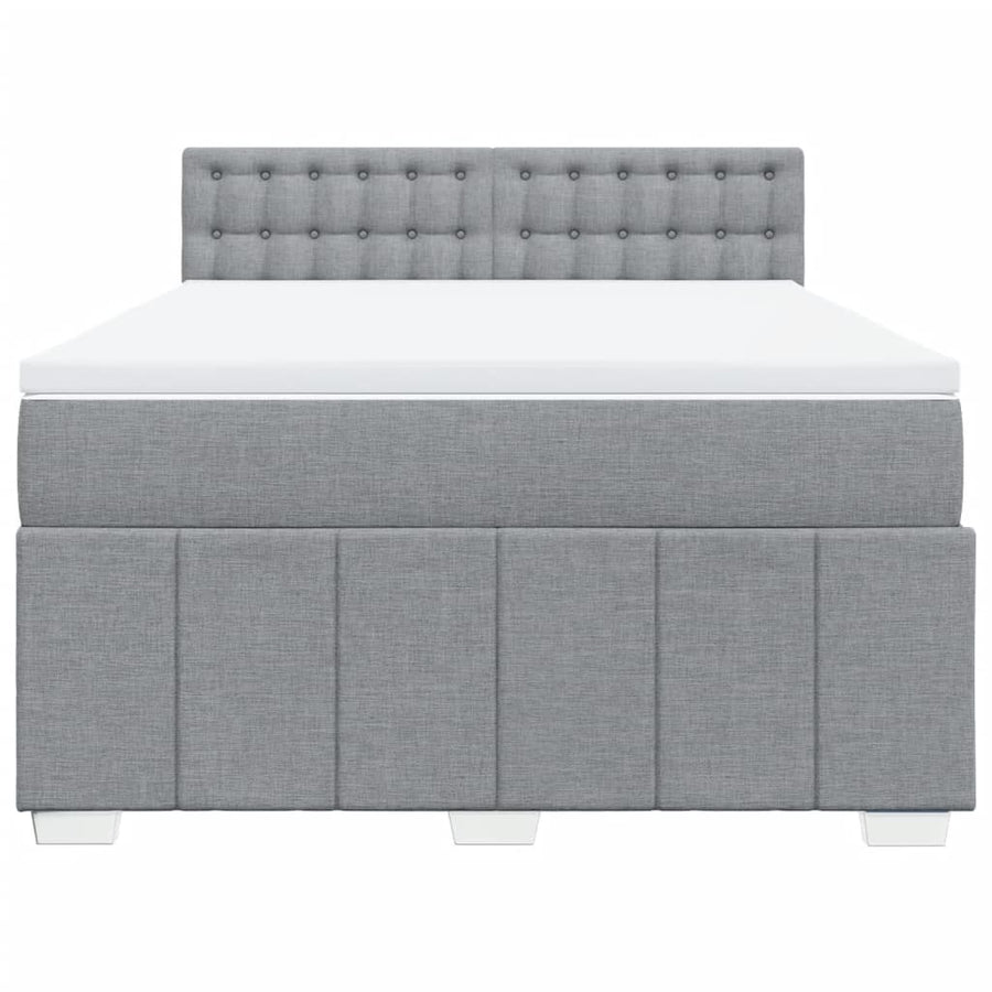 Boxspring Met Matras Stof 140 x 190 cm
