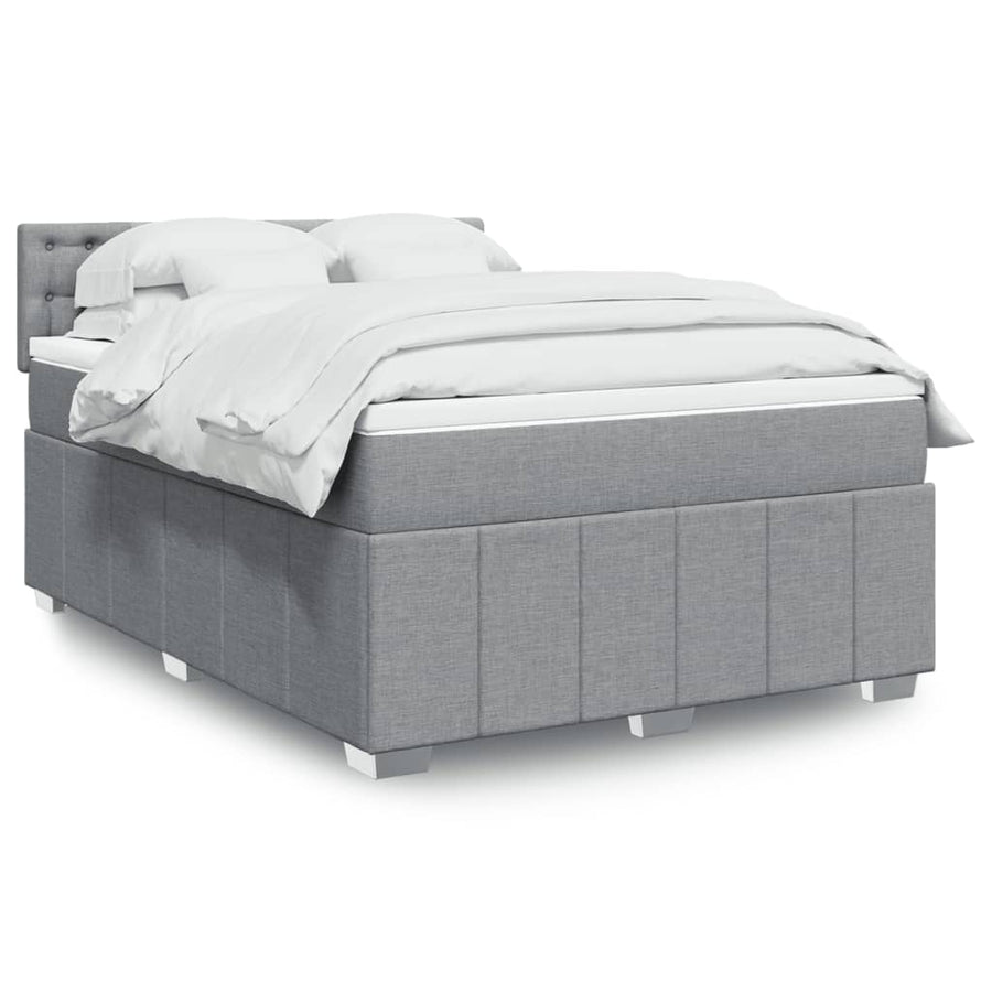 Boxspring Met Matras Stof 140 x 190 cm