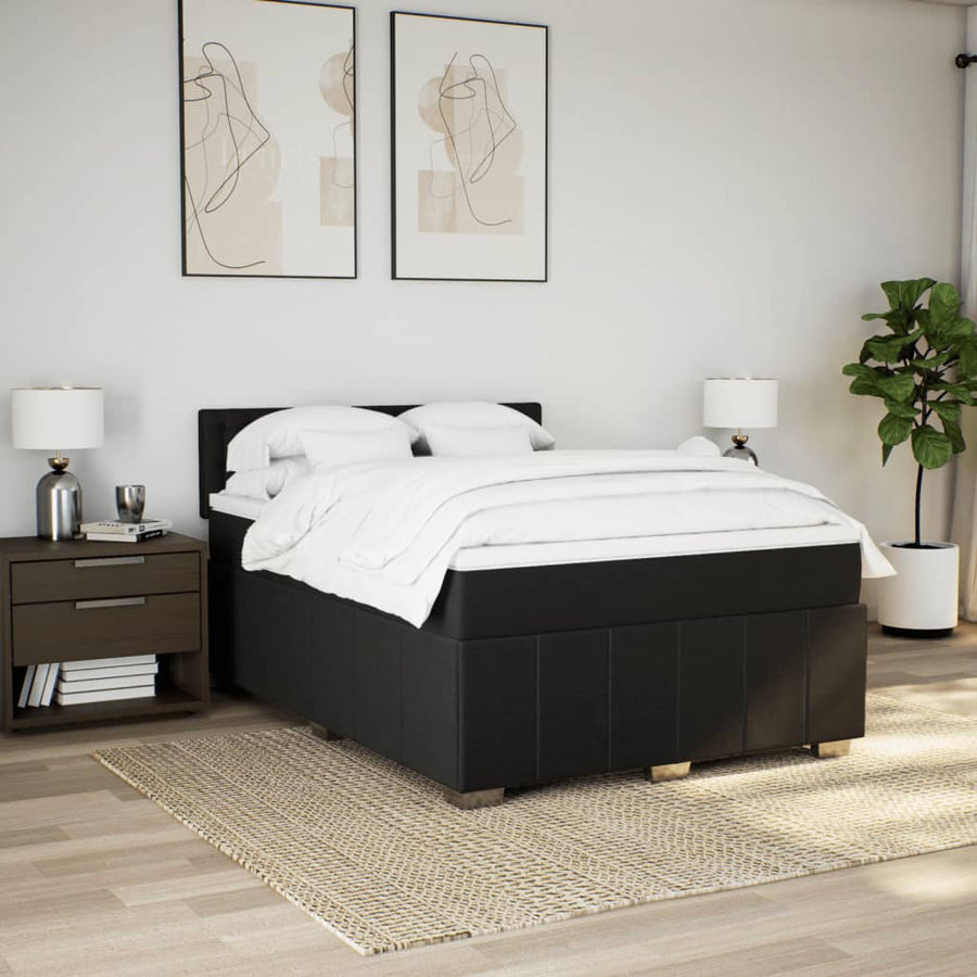 Boxspring Met Matras Stof 140 x 190 cm
