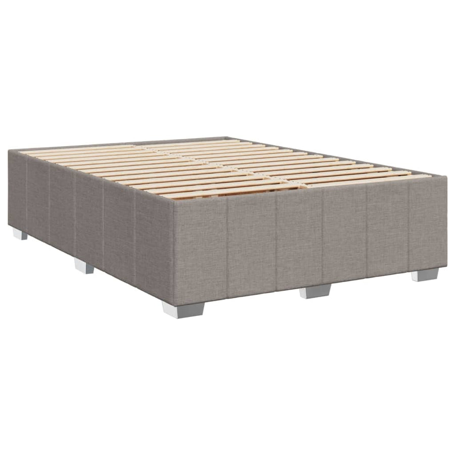 Boxspring met matras stof taupe 140x190 cm
