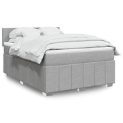 Boxspring met matras 140x200 cm lichtgrijs