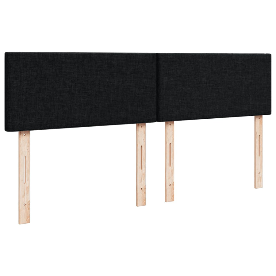 Boxspring met matras stof zwart 140x200 cm