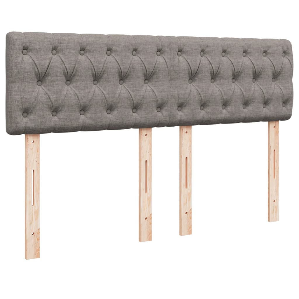 Boxspring met matras stof taupe 140x200 cm