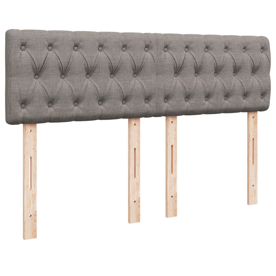 Boxspring met matras stof taupe 140x200 cm