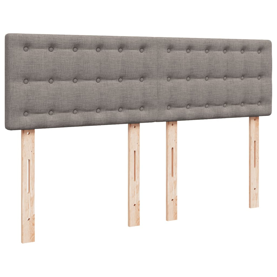 Boxspring met matras stof taupe 140x200 cm