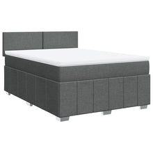 Boxspring met matras stof donkergrijs 160x200 cm