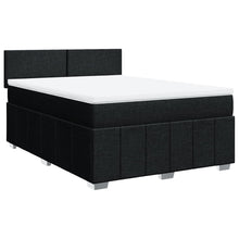 Boxspring met matras stof zwart 160x200 cm