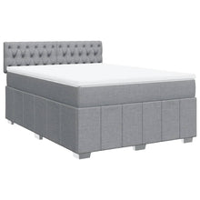 Boxspring met matras stof lichtgrijs 160x200 cm