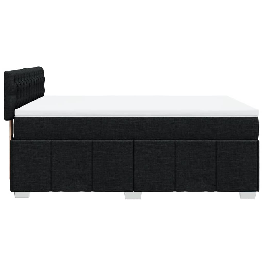 Boxspring met matras stof zwart 160x200 cm
