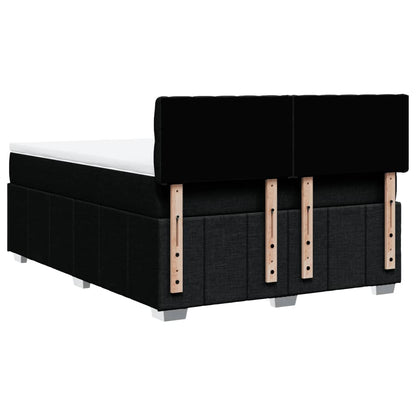 Boxspring met matras stof zwart 160x200 cm