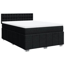 Boxspring met matras stof zwart 160x200 cm