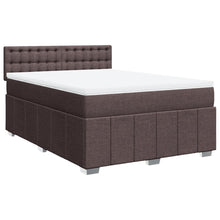 Boxspring met matras stof donkerbruin 160x200 cm