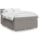 Boxspring met matras stof taupe 160x200 cm