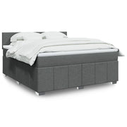 Boxspring met matras 180x200 cm donkergrijs
