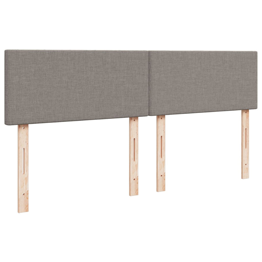 Boxspring met matras stof taupe 180x200 cm