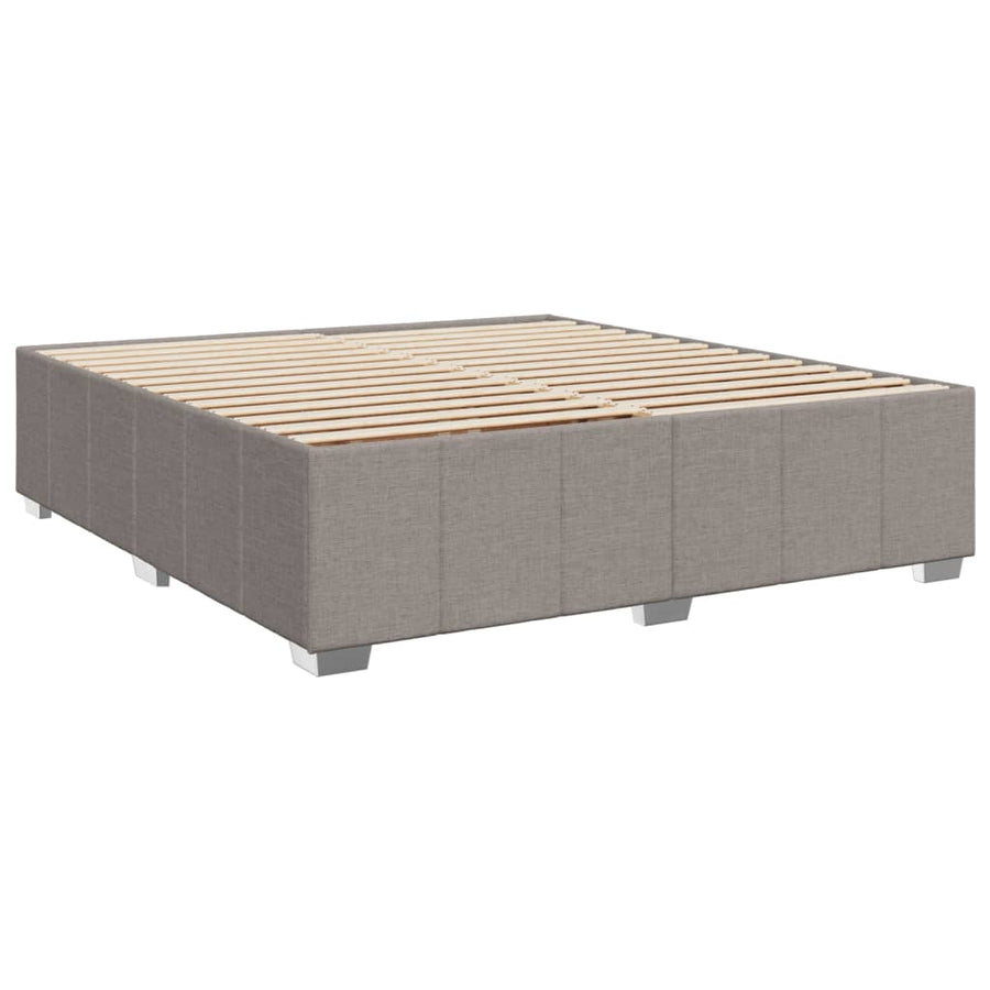 Boxspring met matras stof taupe 180x200 cm