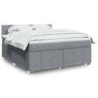 Boxspring met matras stof lichtgrijs 180x200 cm