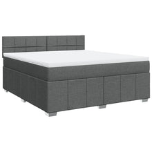 Boxspring met matras stof donkergrijs 180x200 cm