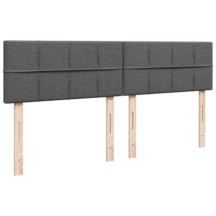Boxspring met matras stof donkergrijs 180x200 cm