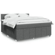 Boxspring met matras 180x200 cm donkergrijs