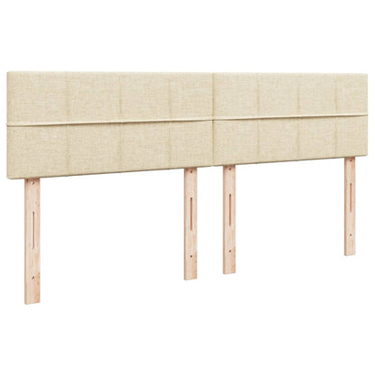 Boxspring met matras stof crèmekleurig 180x200 cm