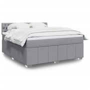 Boxspring met matras 180x200 cm lichtgrijs
